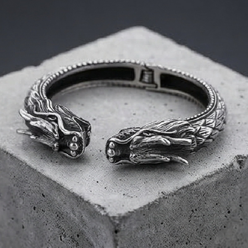 Men Accessories Bd - Fongten Viking Wolf Head Stainless Steel