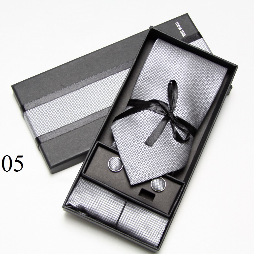 Solid Neck Tie Set Box Cufflin - đánh giá và giá Neck Tie Set Box