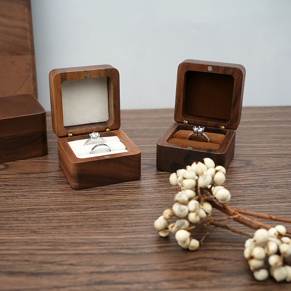 Black Walnut Solid Ring Box Si - đánh giá và giá Cufflink Box Set