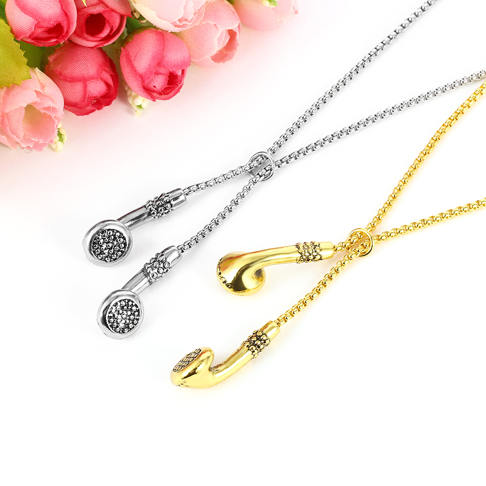 Retro Creative Earphone Shaped - đánh giá và giá Men Accessories Chain