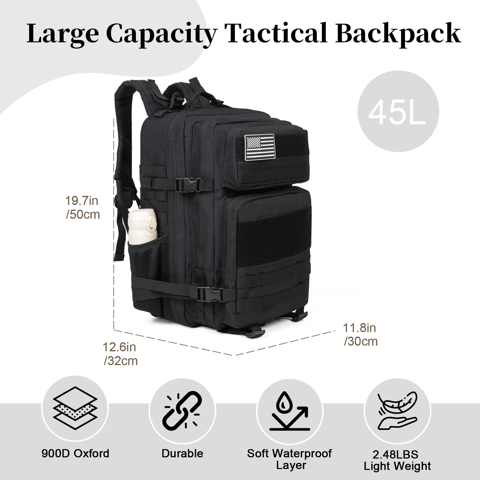 60L Army Military Tactical Bac - đánh giá và giá Men Accessories For Travel