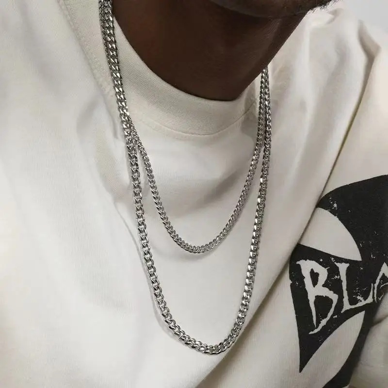 B&C Simple Titanium Cuban Chai - đánh giá và giá Men Accessories Chain