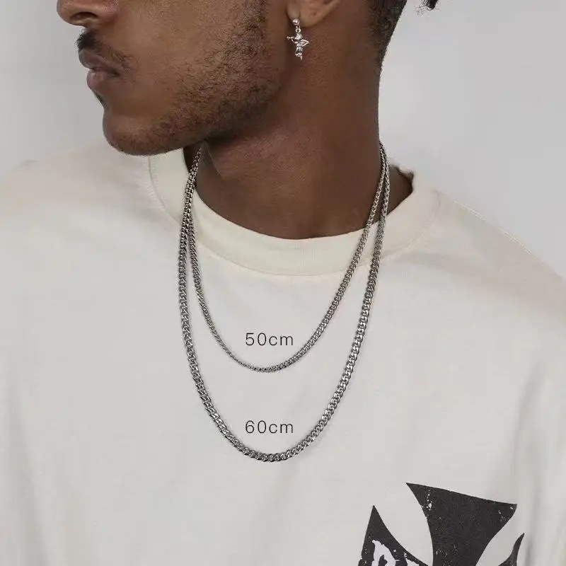 B&C Simple Titanium Cuban Chai - đánh giá và giá Men Accessories Chain