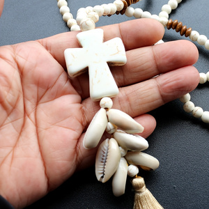 Bohemian Cross Shell Necklace  - đánh giá và giá Men'S Vacation Accessories