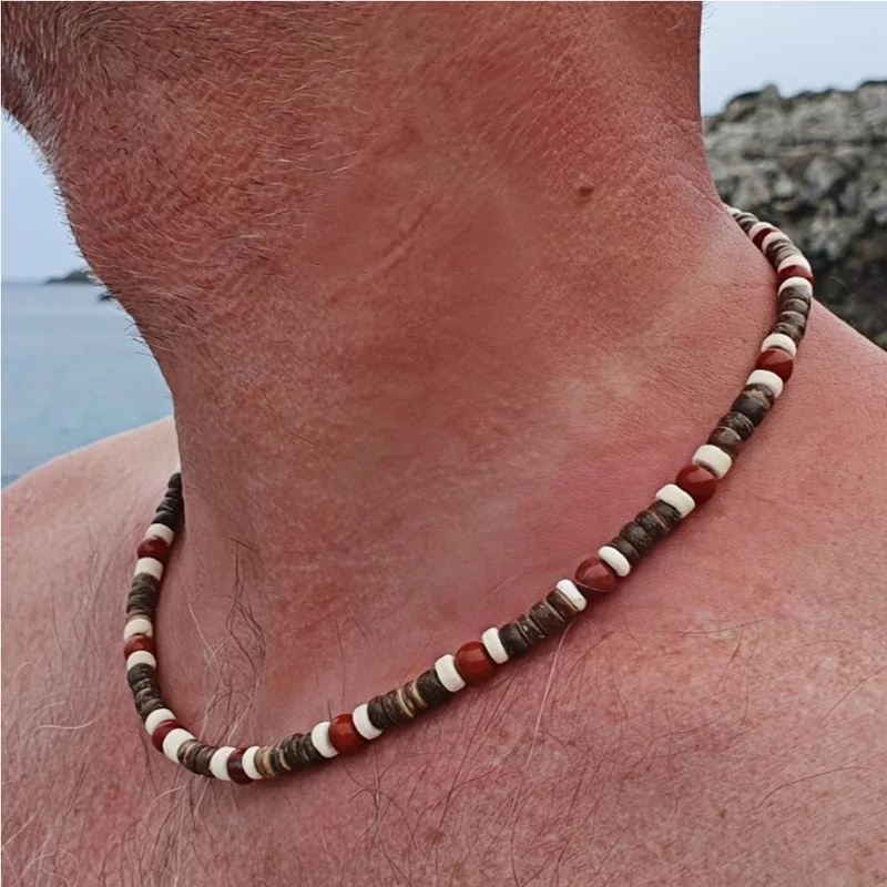 Bohemian Wood Bead Necklace fo - đánh giá và giá Men'S Vacation Accessories