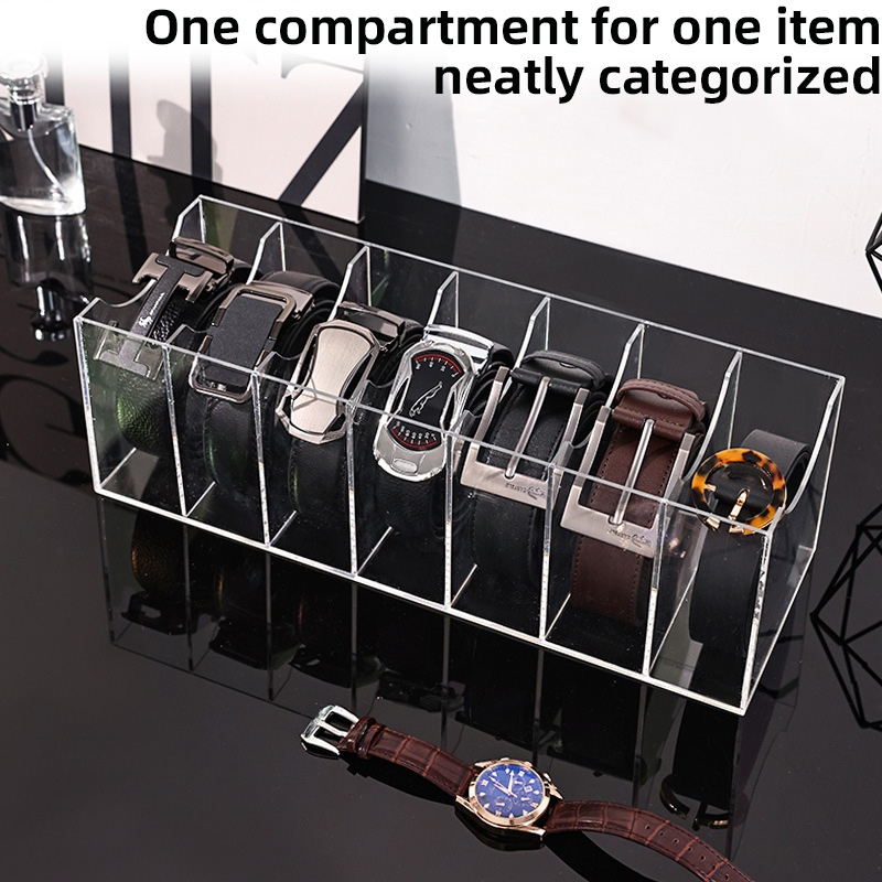 Clear Acrylic Belt Organizer w - đánh giá và giá Men Accessories Drawer