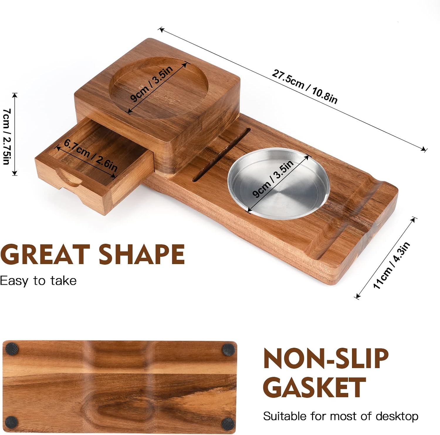 Ashtray Coaster Whiskey Glass  - đánh giá và giá Men Accessories Drawer