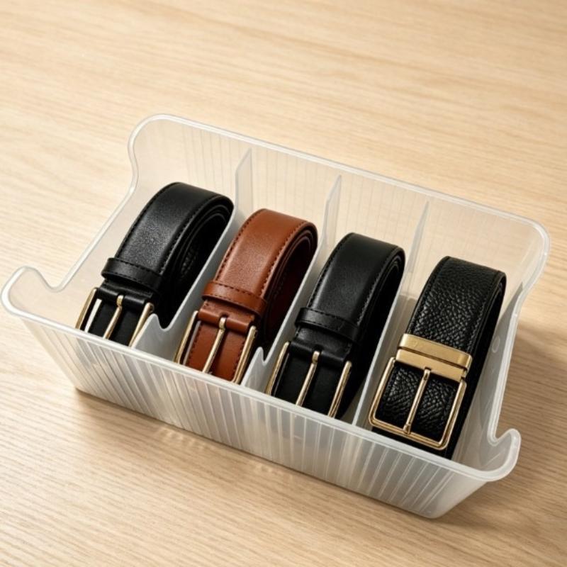 4 Grids Plastic Belt Storage O - đánh giá và giá Men Accessories Drawer